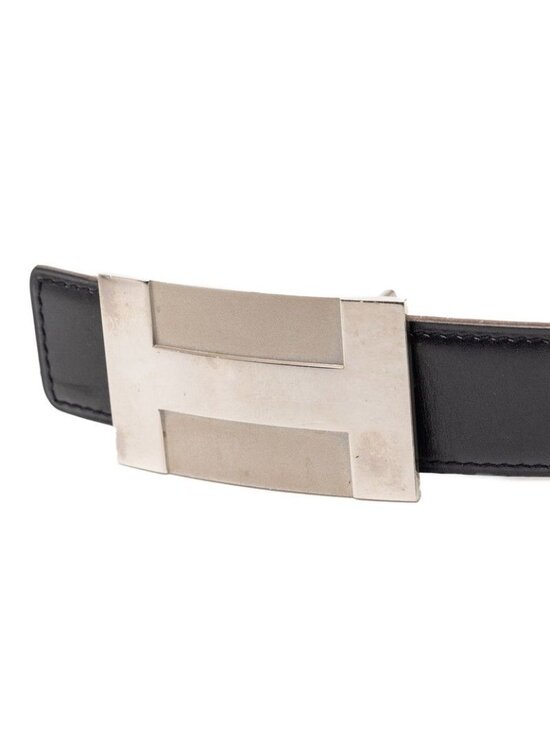 Hermes Plate Belt Black Leather main image 6